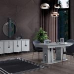 Alfa Gri Yemek Odası