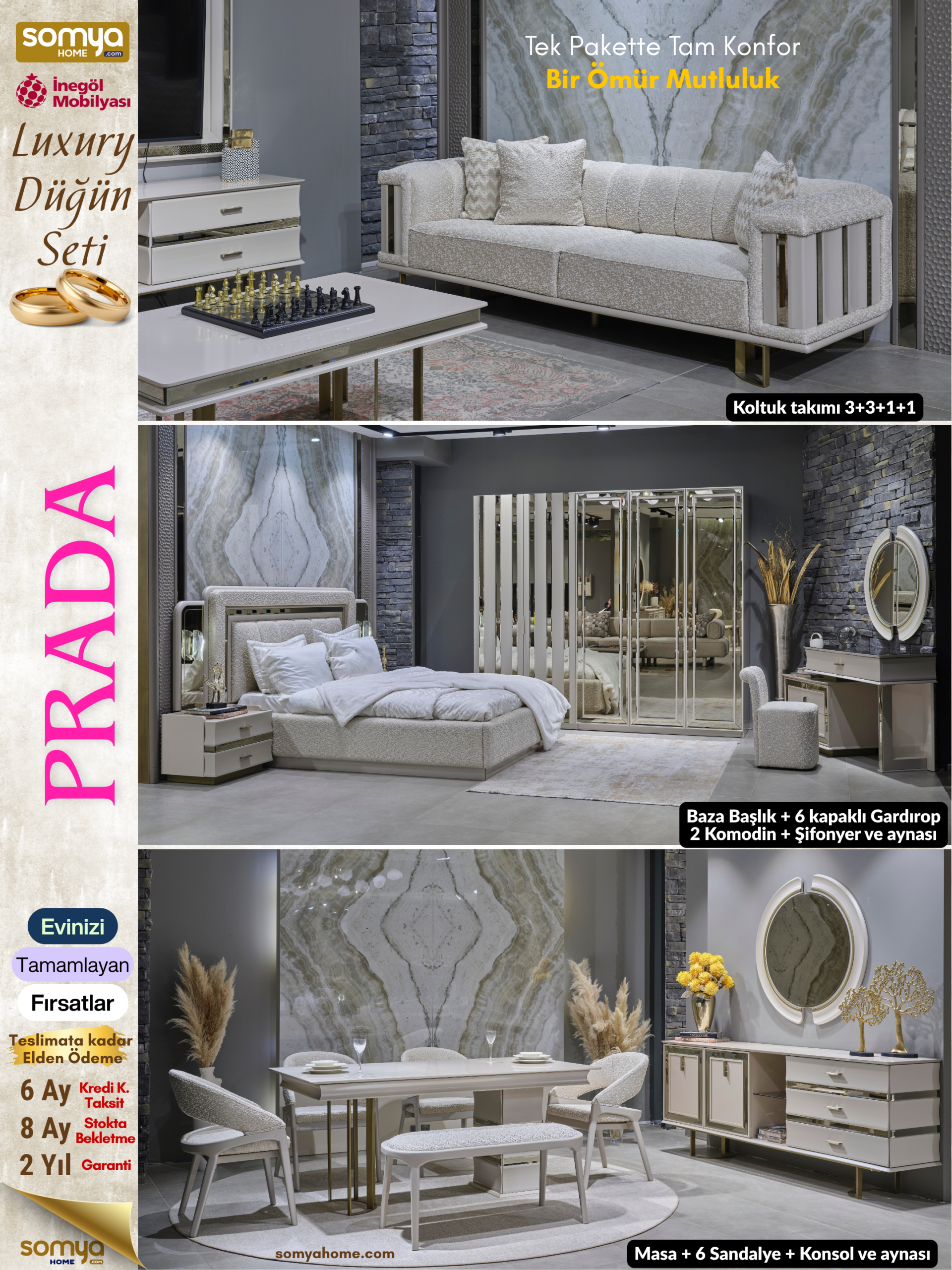 5 Prada Düğün Seti - Görsel 1